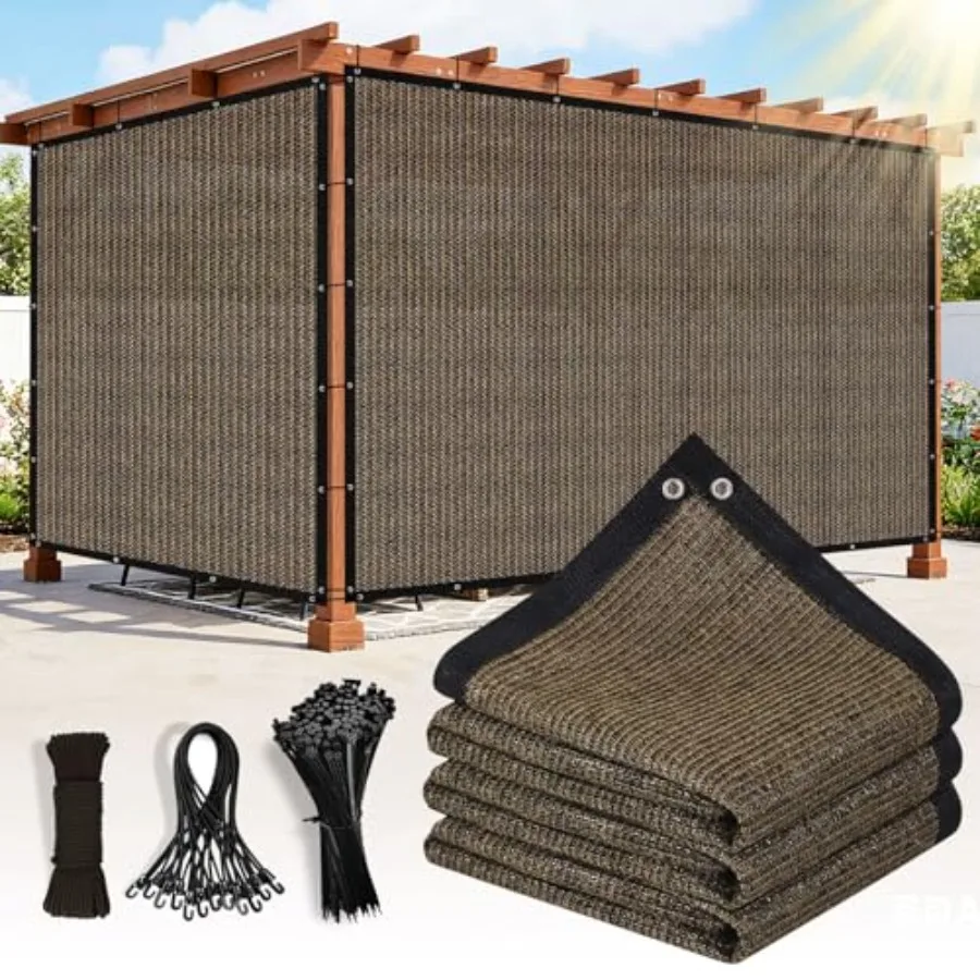 

90% Sun Shade Cloth with Gromments 1 0' X 1 0' Pergola Shade Cover Canopy UV Protection Mesh Tarp Sun Screens for Outdoor Patio