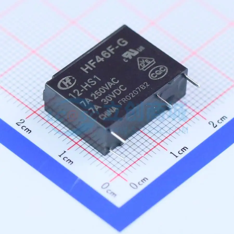 10pcs HF46F-G/12-HS1 12V 20.5x7mm SPST NO Power Relay PCB Electronic Switch
