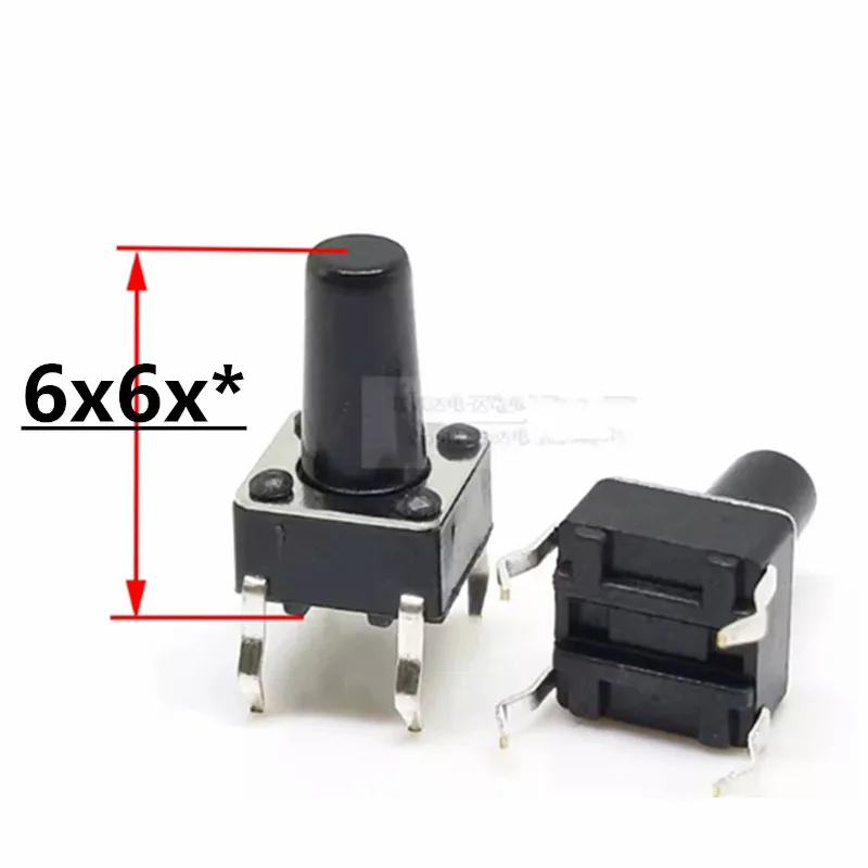 20/50pcs Push Button Switch DIP4 6*6*4.5/6*6*6.5 Tact Switch Tactile 6x6x4.5/6x6x6.5/7/8/9/10/11/12/13/14/15/16/17/18H SMD SMT