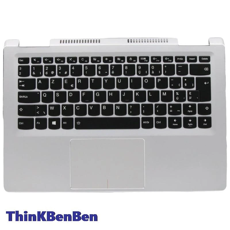 

BE Belgian Keyboard Silver Upper Case Palmrest Shell Cover For Lenovo Ideapad Yoga 710 14ISK 14IKB Laptop 5CB0L47407