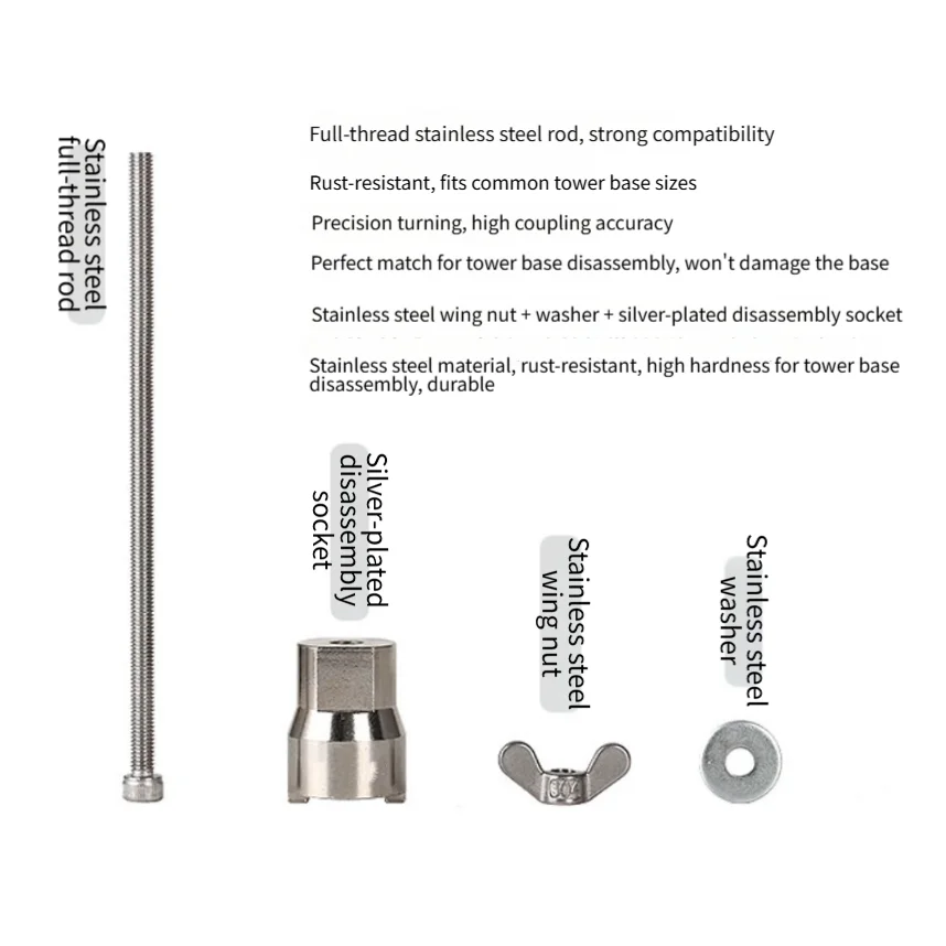 Robust Wheel Center Disassembly Tool Built with Chromium Alloy Steel and Nickel Plated for Long Term Bicycle Service Use