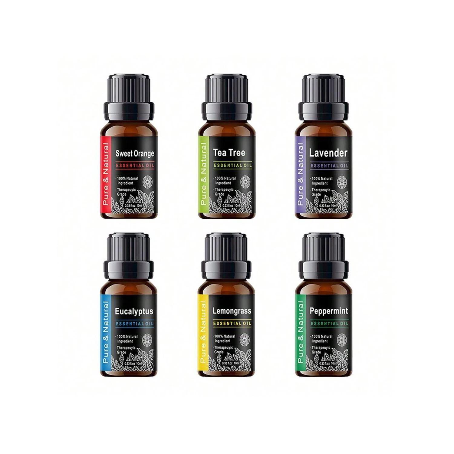 

Premium 550ML Aromatherapy Essential Oil Diffuser with 6 Bottles of Essential Oils, Remote Control, 7-Color LED Night Light, and