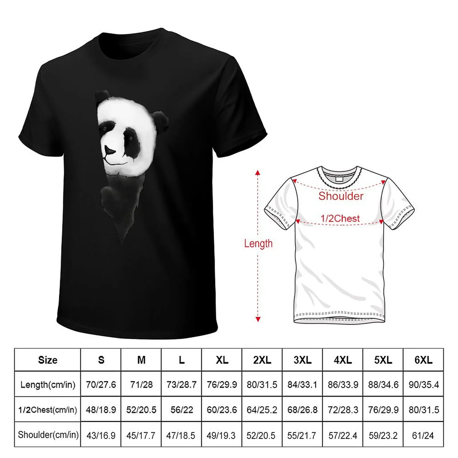 cool stylish Giant Panda T-Shirt Funny t-shirt korean fashion customs Blouse men clothings