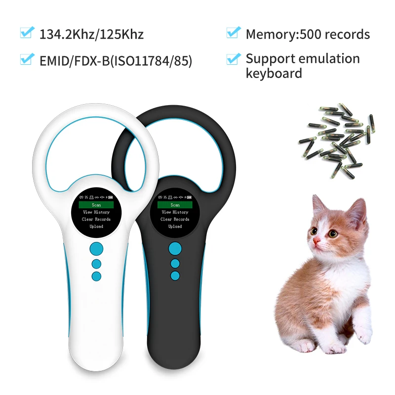 Pet Chip Scanner Dog Chip Reader Animal Implanted Microchip Reader FDX-B Pet ID Handheld Scanner