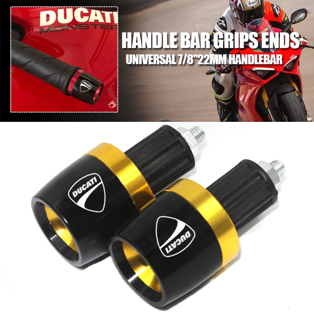 

For Ducati 400 620 695 696 796 821 MONSTER 899 959 1199 1299 Motorcycle Grips Cap Plug Handlebar Panigale 848 /EVO 1198/S/R