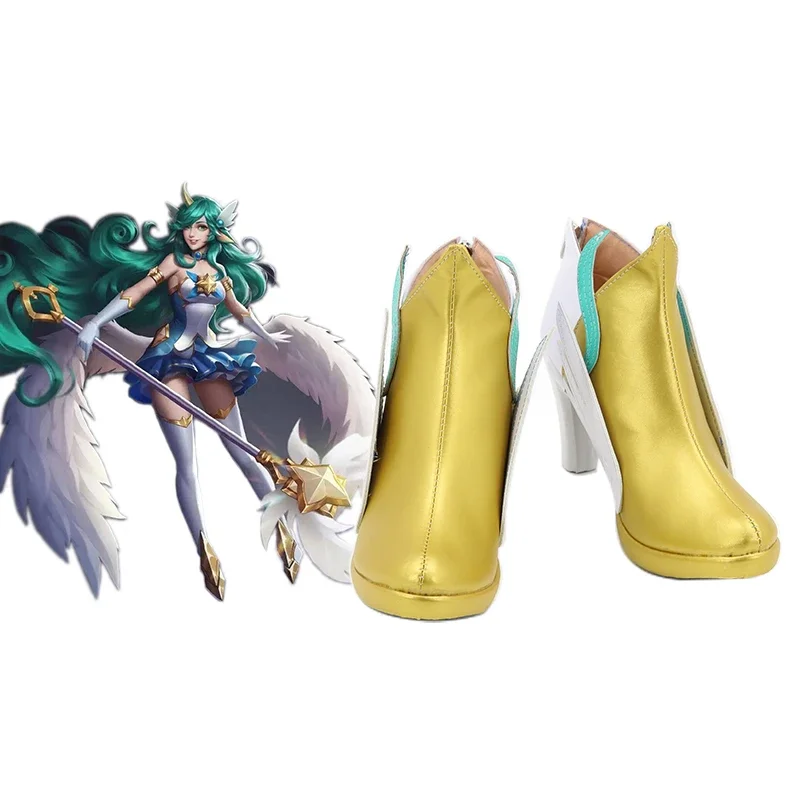 Anime Game LOL Stara Guardian Soraka Cosplay Schoenen Laarzen Halloween Kostuum Accessoires Props Gemaakt schoenen voor vrouwen