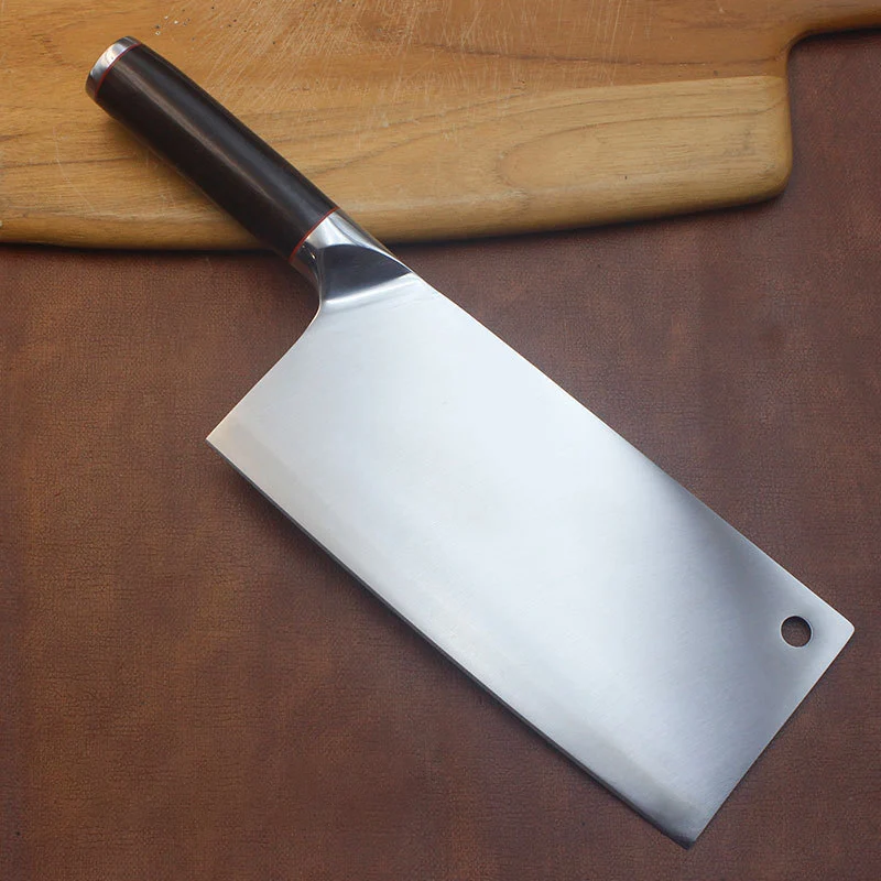 

8-дюймовый измельчитель, нож для сварки, режим DC53, стальное лезвие, ручка из черного дерева, тесак для нарезки овощей, кухонный нож, инструменты для мяса и птицы