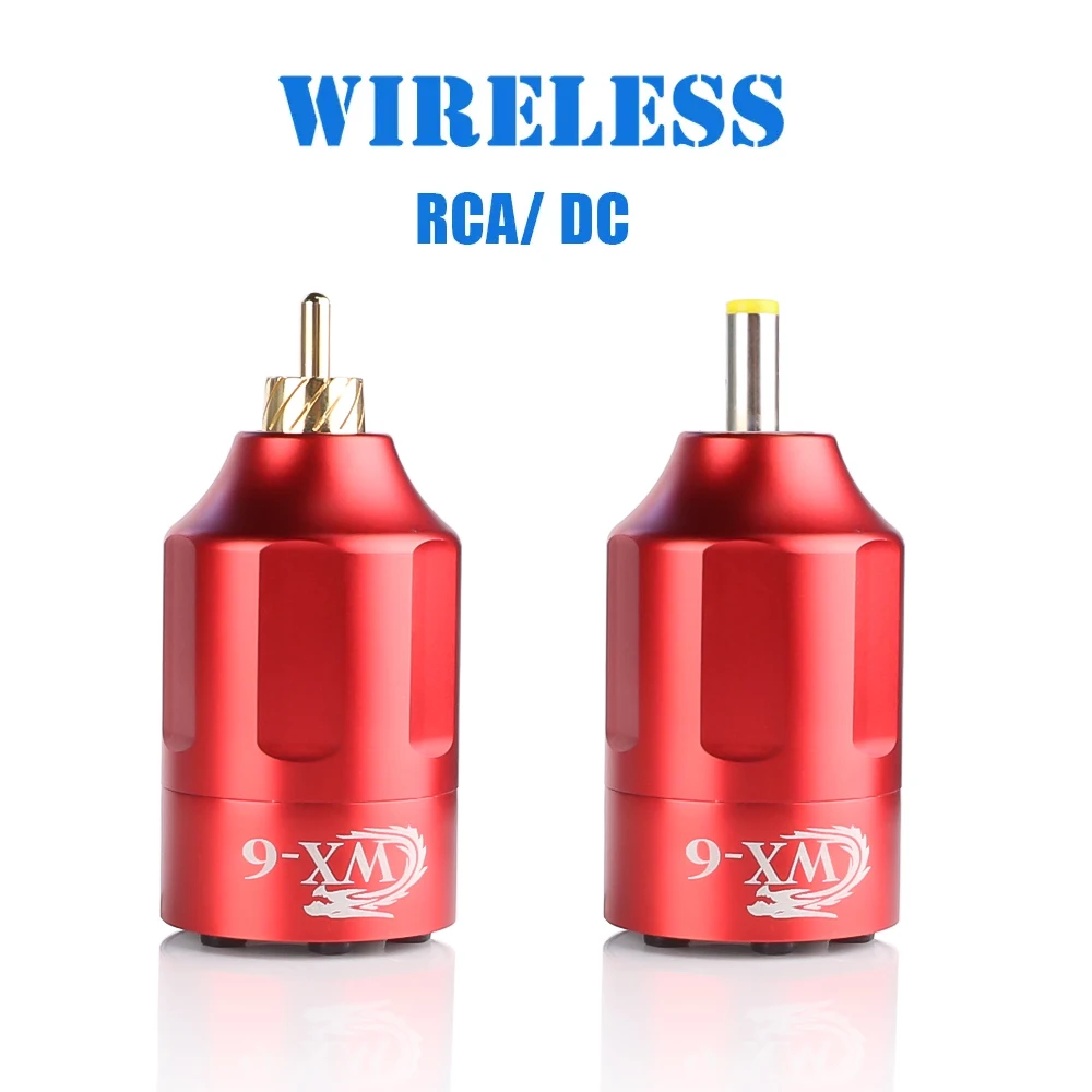 New Version WX-6 Wireless Tattoo Power Supply RCA/DC Interface 1300MAH Portable Tattoo Battery for Rotary Machine Pen Supplies