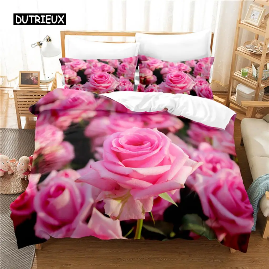 

Rose Bedding Set Duvet Cover Set 3d Bedding Digital Printing Bed Linen Bedding Set Fashion Design