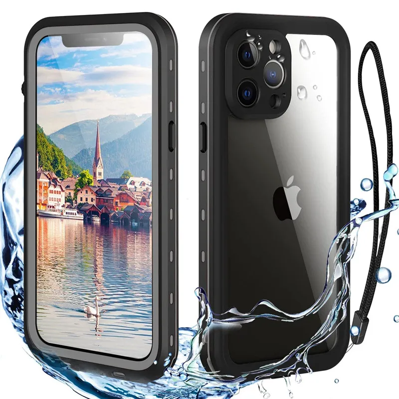 

Водонепроницаемый чехол IP68 для iPhone 16, 15, 14, 13, 12, 11 Pro Max XR XS 16e, защита всего тела, пылезащитный чехол для плавания и подводной воды Etu