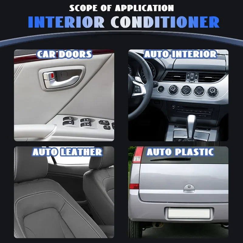 مرمم البلاستيك والجلد للسيارة، بخاخ منظف داخلي أكثر تألقًا مرة أخرى إلى تلميع السيارات السوداء ومجدد طلاء الإصلاح LHB-3 #5