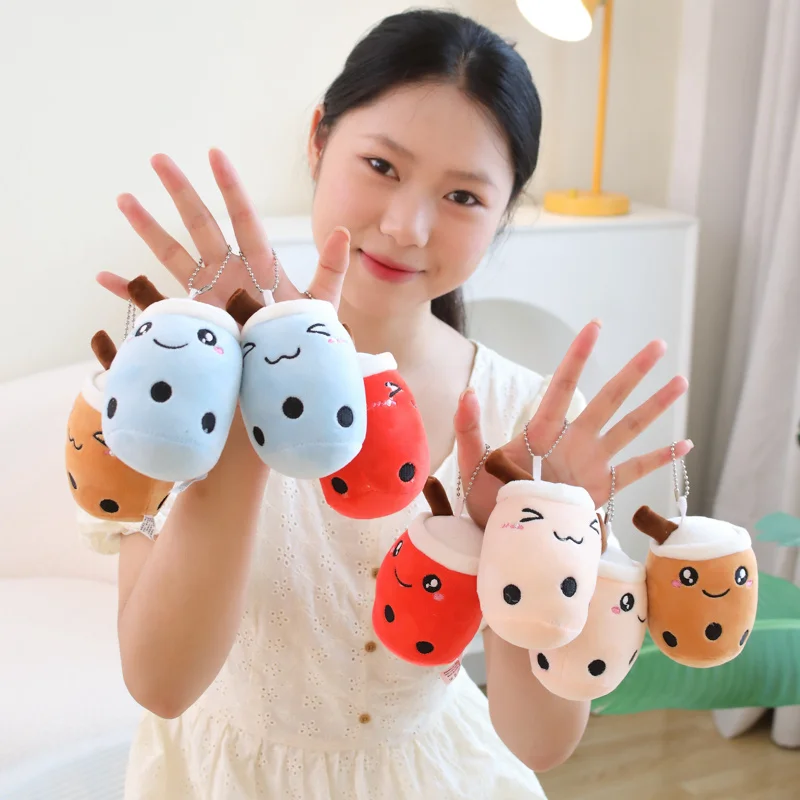 Kawaii Boba Plushies Bubble Tea Plush Toy Kawaii Plush Cup Shaped Pillow Real Life Food Stuffed Soft Cute Peluche Birthday Gift