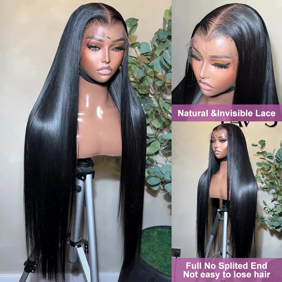 13x6 HD الدانتيل شعر مستعار أمامي كامل الدانتيل خصلات الشعر المستعار الإنسان للنساء 40 بوصة 13x4 العظام شعر طبيعي مفرود Hd الدانتيل شعر مستعار أمامي