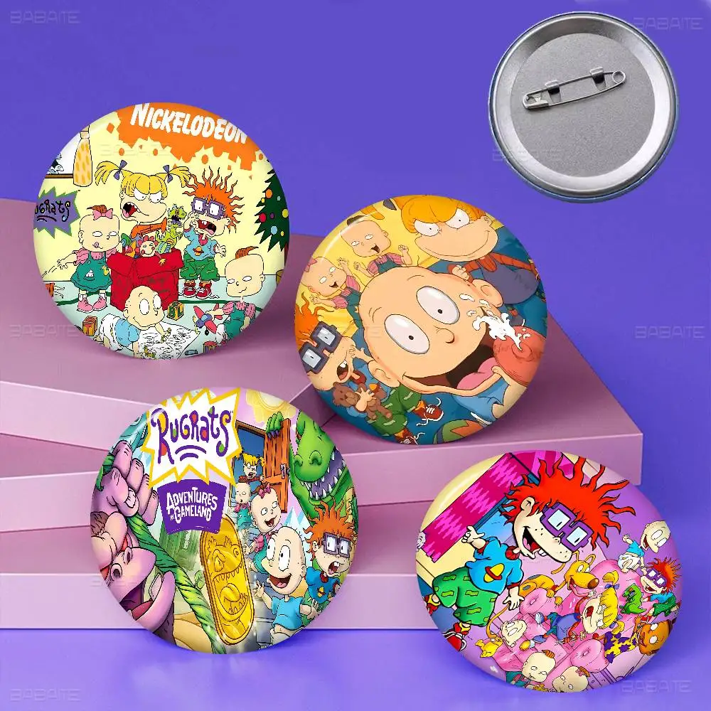 Funny Cute R-Rugrats Photo Brooches Creative Round Badge Gifts Pins 32/44/58mm
