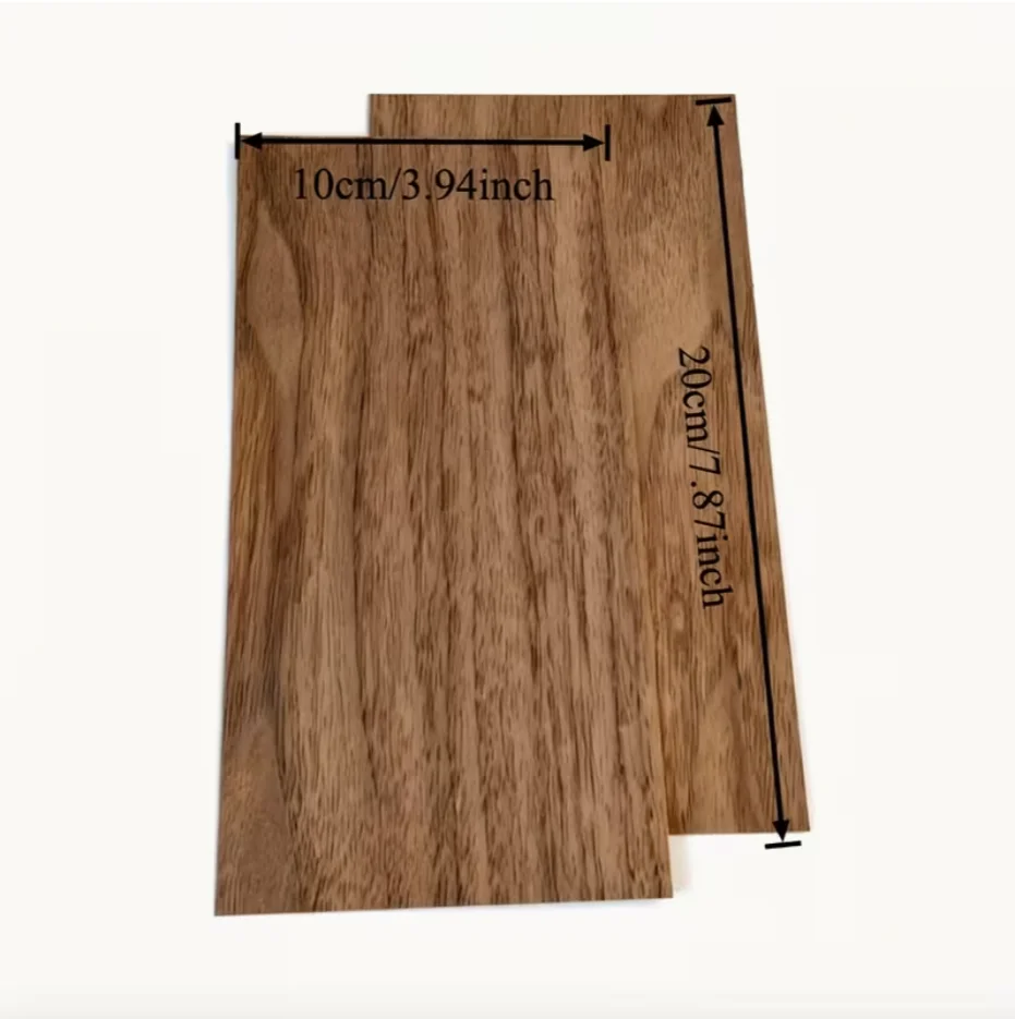 24pcs  0.4mm North American Natural Walnut Wood Veneer Sheets Handmade DIY Art  Inlay Craft Materials Fingerboard Skate Veneer