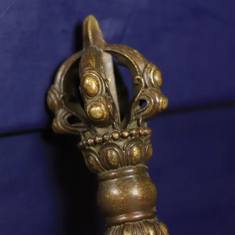 DSA pure copper diamond bell vajra pestle hand handle piece antique antique collection five-strand vajra pestle magic