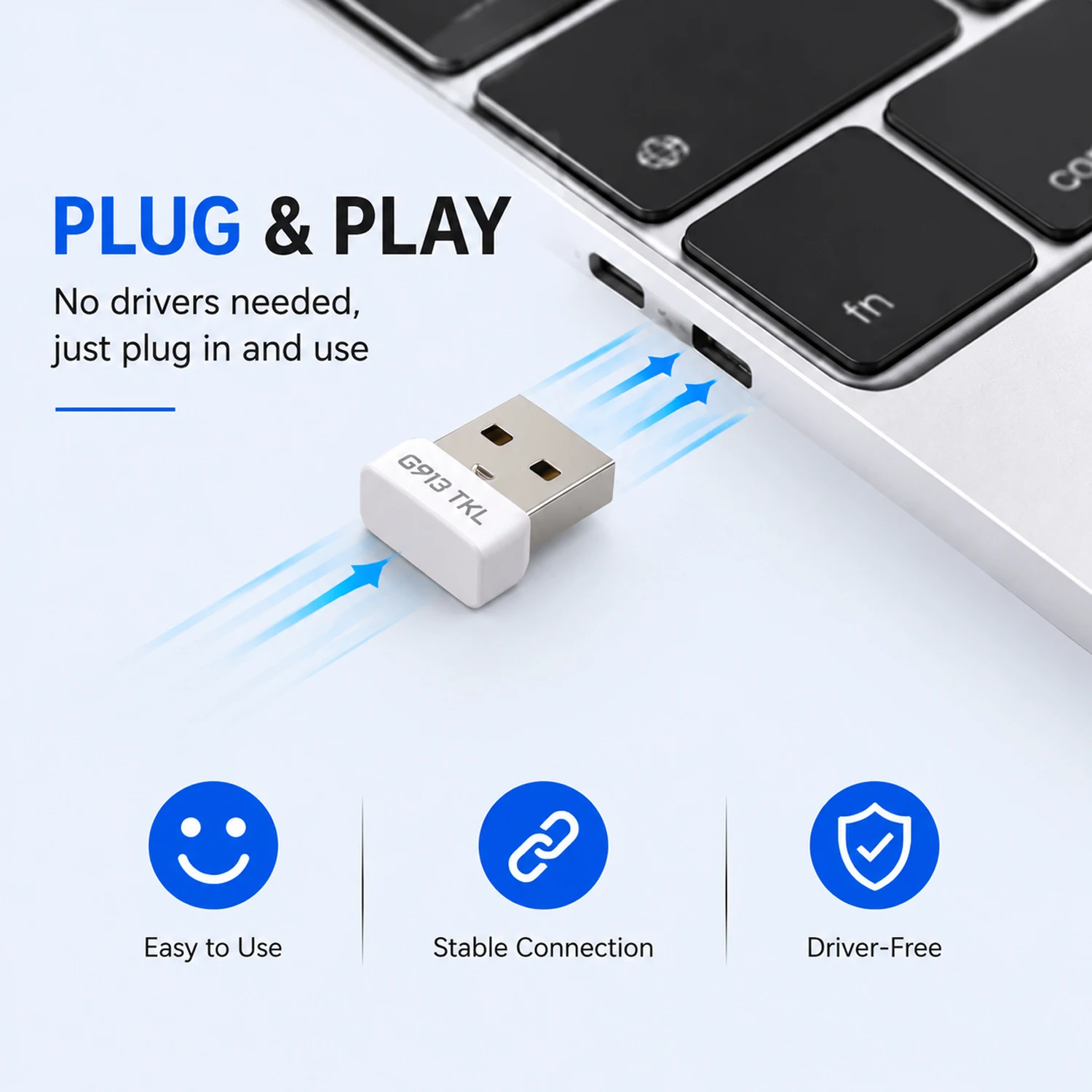 USB Wireless Receiver Adapter for Logitech G915 TKL G913 TKL G715 PRO X TKL G502 X PLUS G309 PRO 2 Mouse Keyboard Receiver