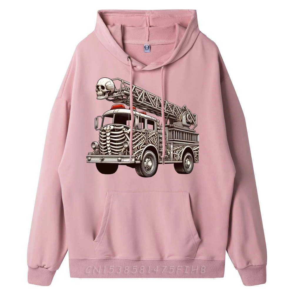Firefighter Firetruck Skeleton Halloween Womens Mens Mens Graphic Tshirts Mens Hoodies Vegan