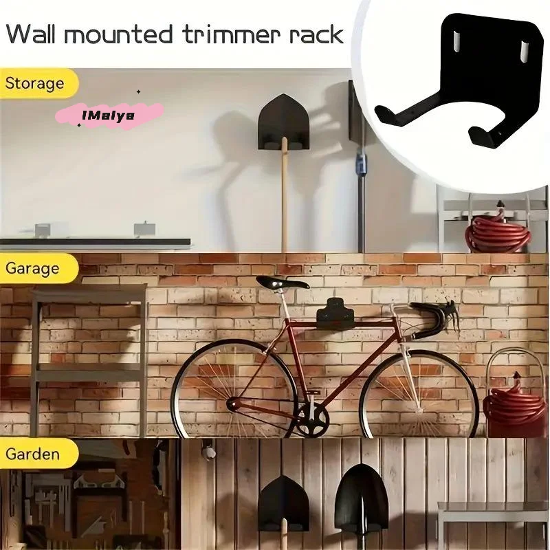 Picture 5: M-1Pcs Storage Hook With Ventilation Slots Black Metal Tool Easy-to-Install Garage Organizer For Lawn Mowers And Branch Trimmers