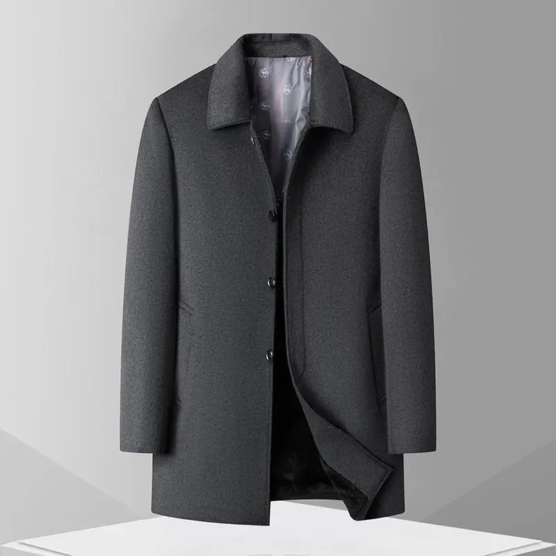 new arrival fashion suepr large Winter men's medium long business casual lapel woolen coat plus size XXXL 4XL 5XL 6XL 7XL