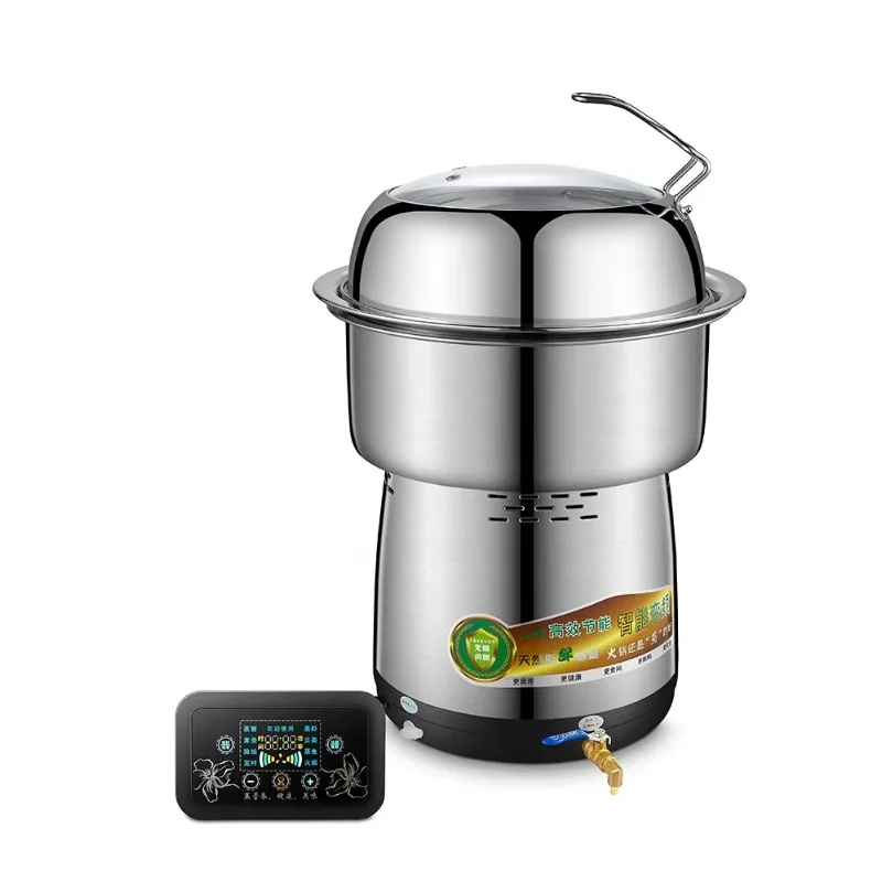 2800W Industrial Commercial Fast Heating Electric Seafood Steam Cooker Hot Pot Cooking Food Steamer For Restaurant Use