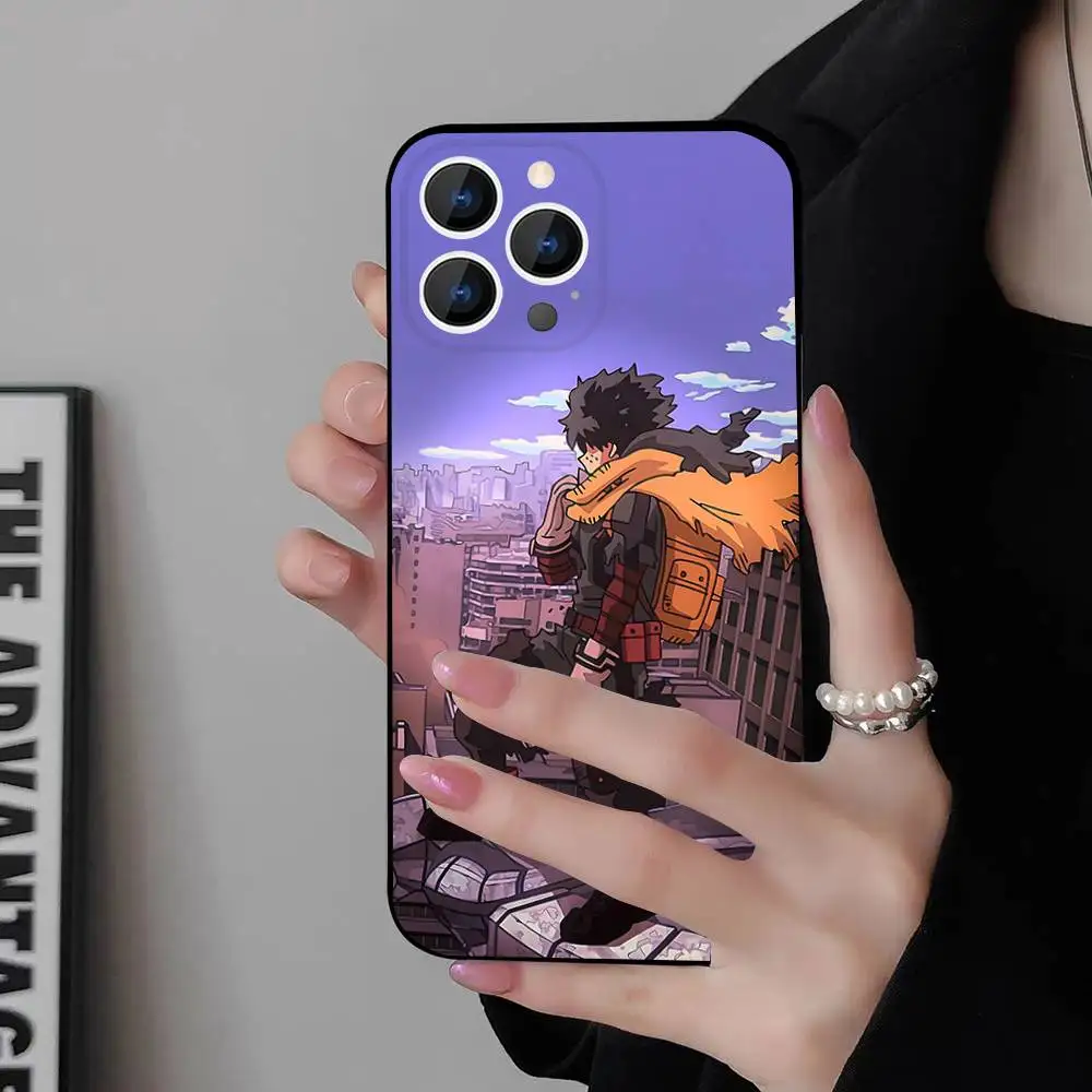 My Hero Academia Deku Phone Case For iPhone 17,16,15,14,13,12,11,Pro,Max,Plus,E,Air,Mini Protective Black Cover