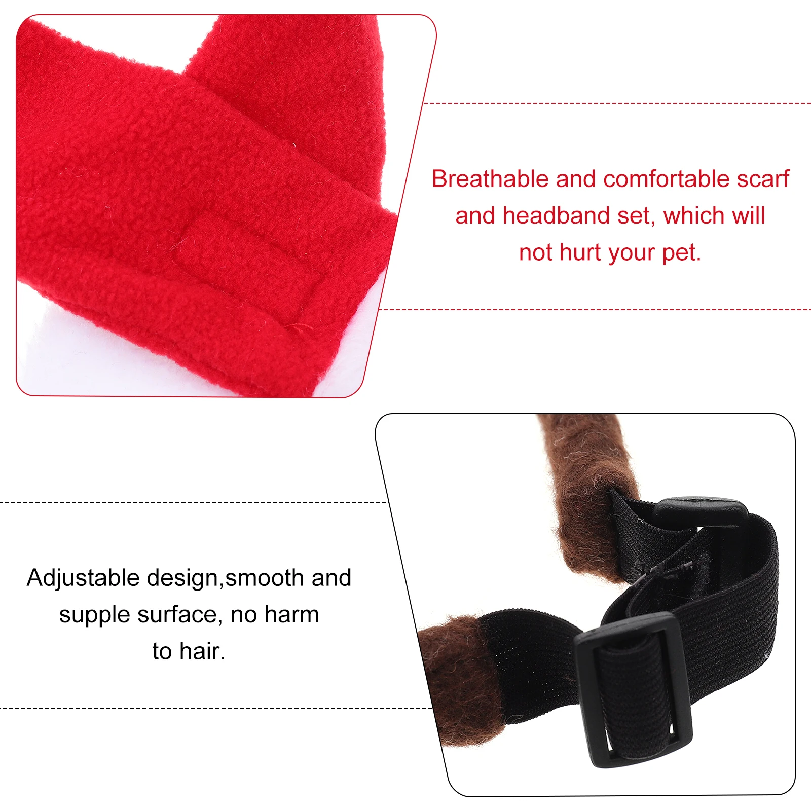 

Christmas Pet Accessory for Dog Elk Headband Headdress Decor Accessories Short Child