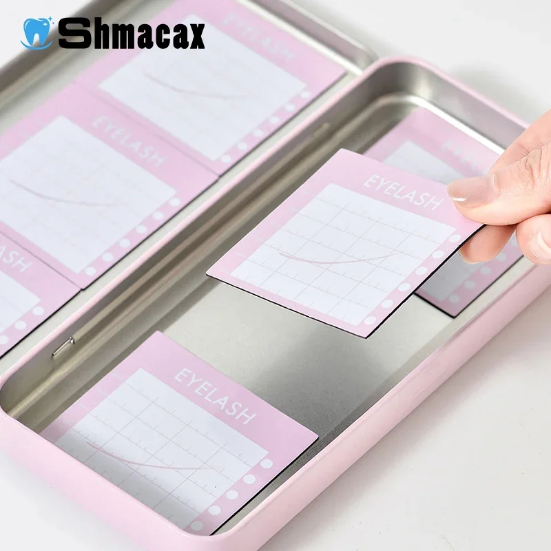 Empty Magnetic Fake Eyelash Storage Box With 6 Diskettes False Eyelash Holder Case Container Travel Pallet Lash Holder