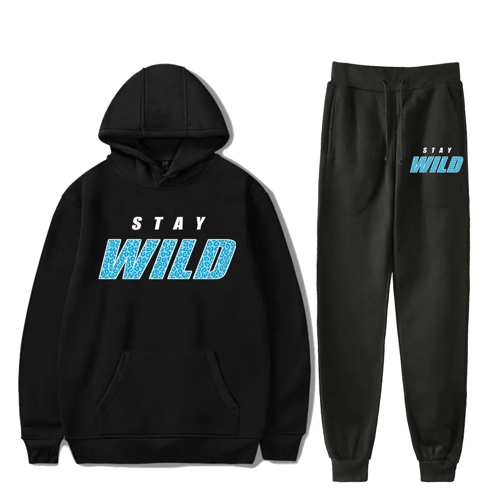 

Ben Azelart Stay Wild Vintage 90s PULLOVER Merch Hoodies Set Men Women Hoodies Pants Two-Piece Sports Pullover Fashion HOODIE