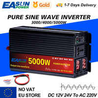 Pure Sine Wave 3000W 4000W 5000W Inverter DC 12V 24V To AC 220V Transformer Power Converter Solar Car Inverter