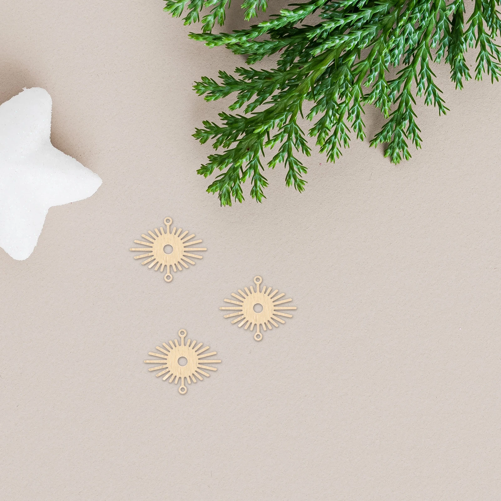 

20 PCS Sunflower Jewelry Earring Pendants for Making Diy Findings Shape Bracelet Charms Golden Connectors