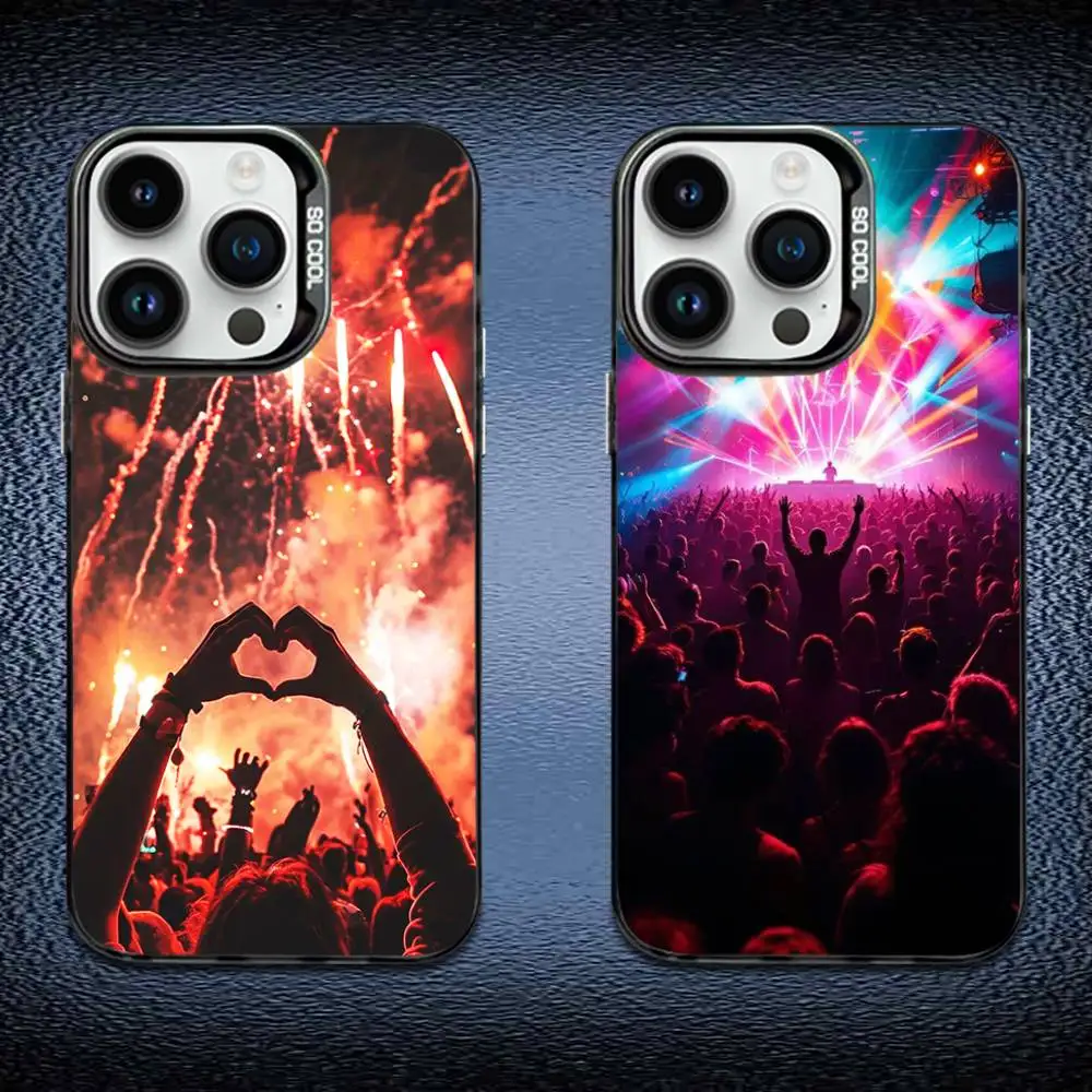 

T-Tomorrowland Music Festival Phone Case For iPhone 16,15,14,13,12,11,Mini,Pro,E,MAX Black Candy Matte Shockproof Cover
