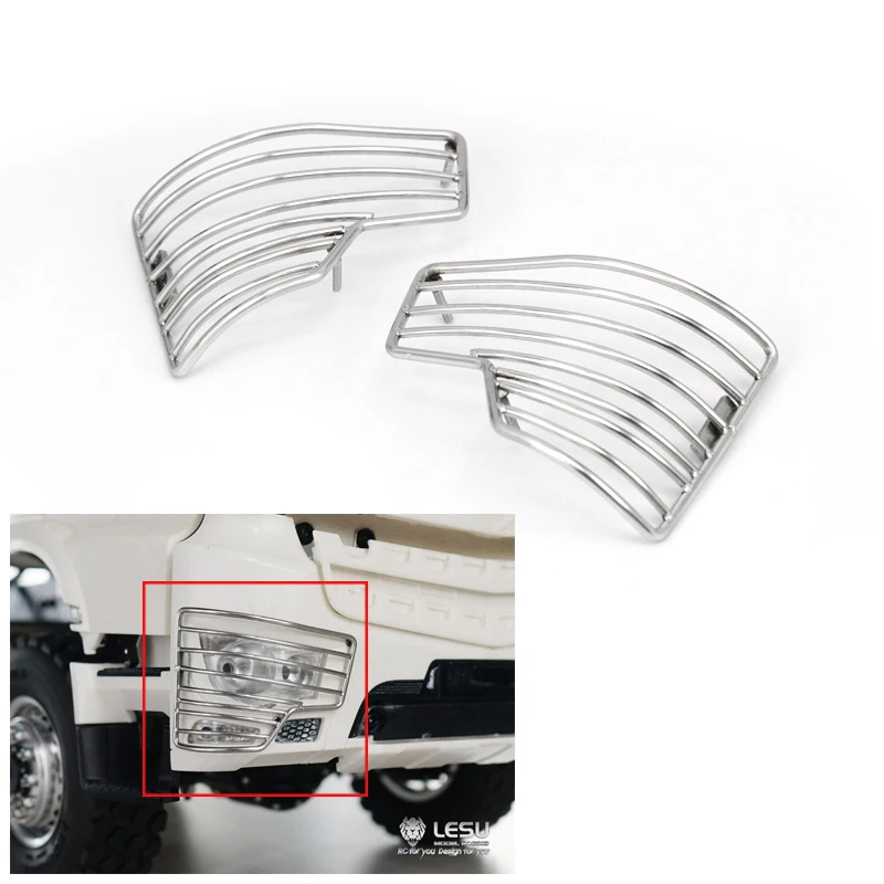 LESU Front Light Protected Cover Parts for Tamiyaya 1/14 3348 Dumper 3363 RC Truck Model Accessories Th05802-SMT2