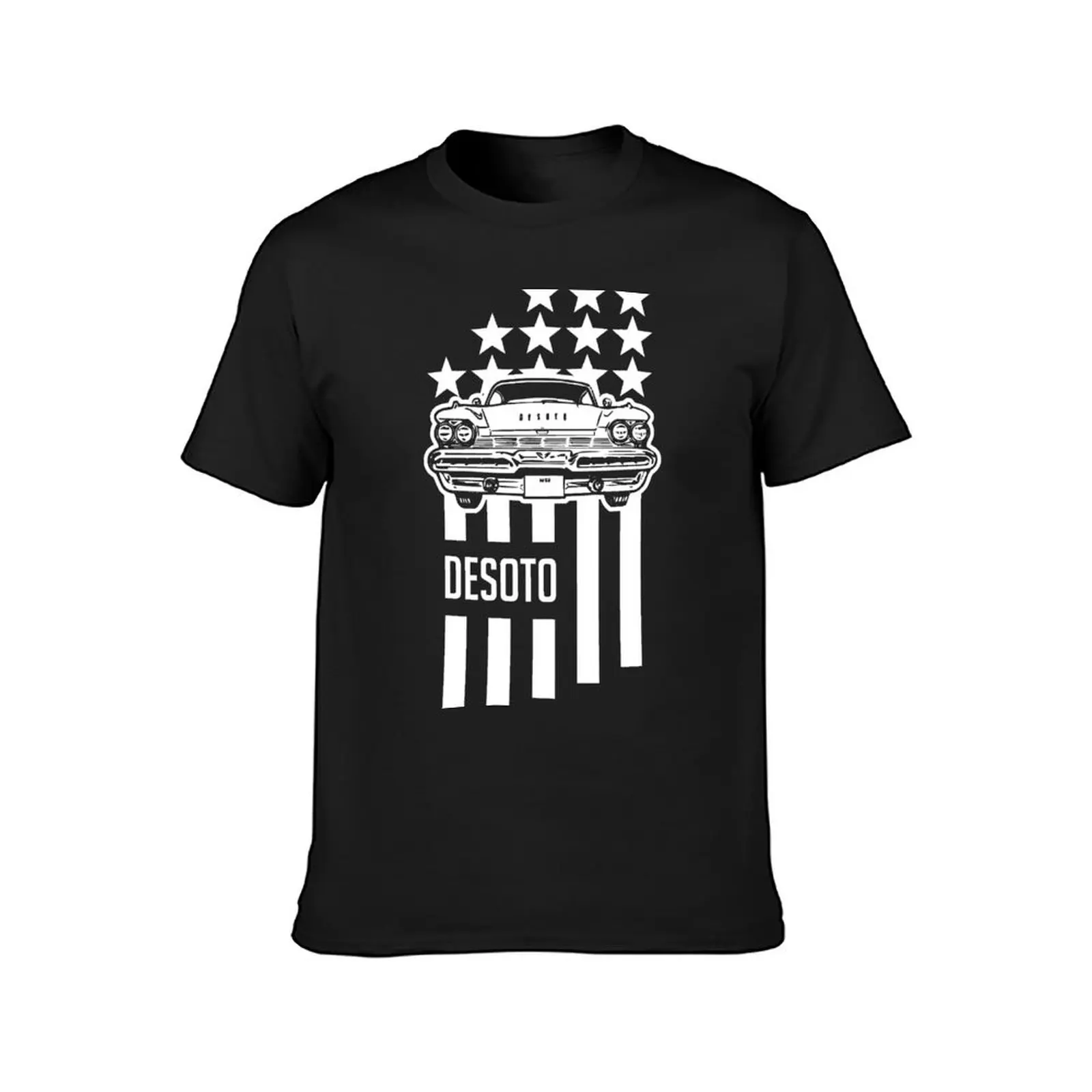 1950s DeSoto Stars & Stripes T-Shirt quick drying customizeds anime clothes Blouse plain black t shirts men