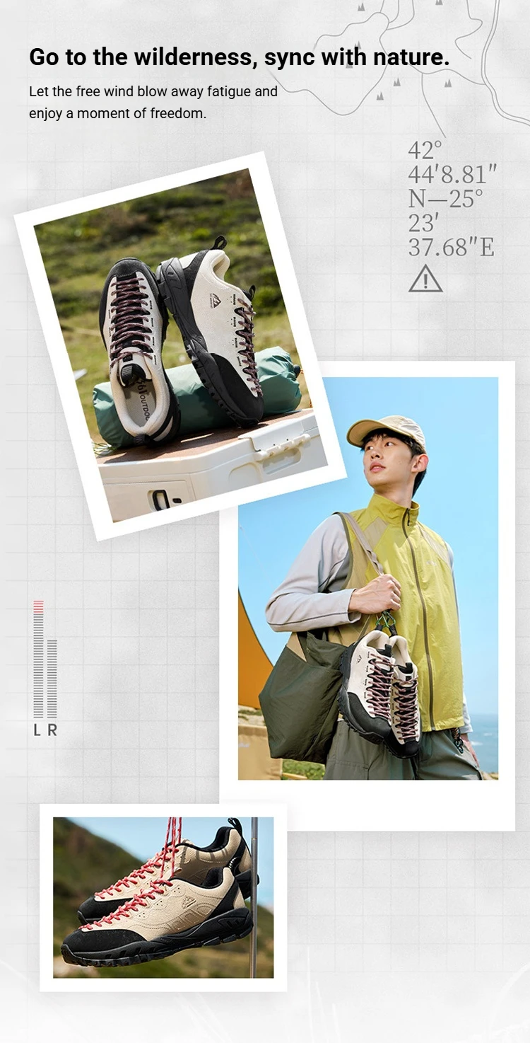 361 Degrees Silva Outdoor-Wanderschuhe für Herren, Weich, Leicht, Atmungsaktiv, Verschleißfest, Gummi, Rutschfest, Herren-Sneakers 672633306 – Detail 4