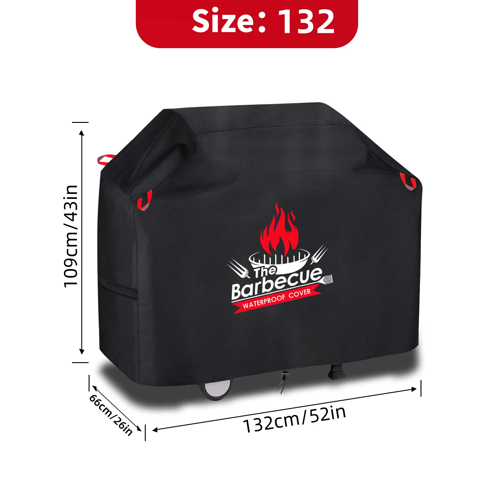 BBQ-hoes, 420D Oxford-stof BBQ-hoezen, waterdicht/scheurbestendig/stofdicht/UV-bestendig, voor Weber, Brinkmann, Char-Broil (5 maten)