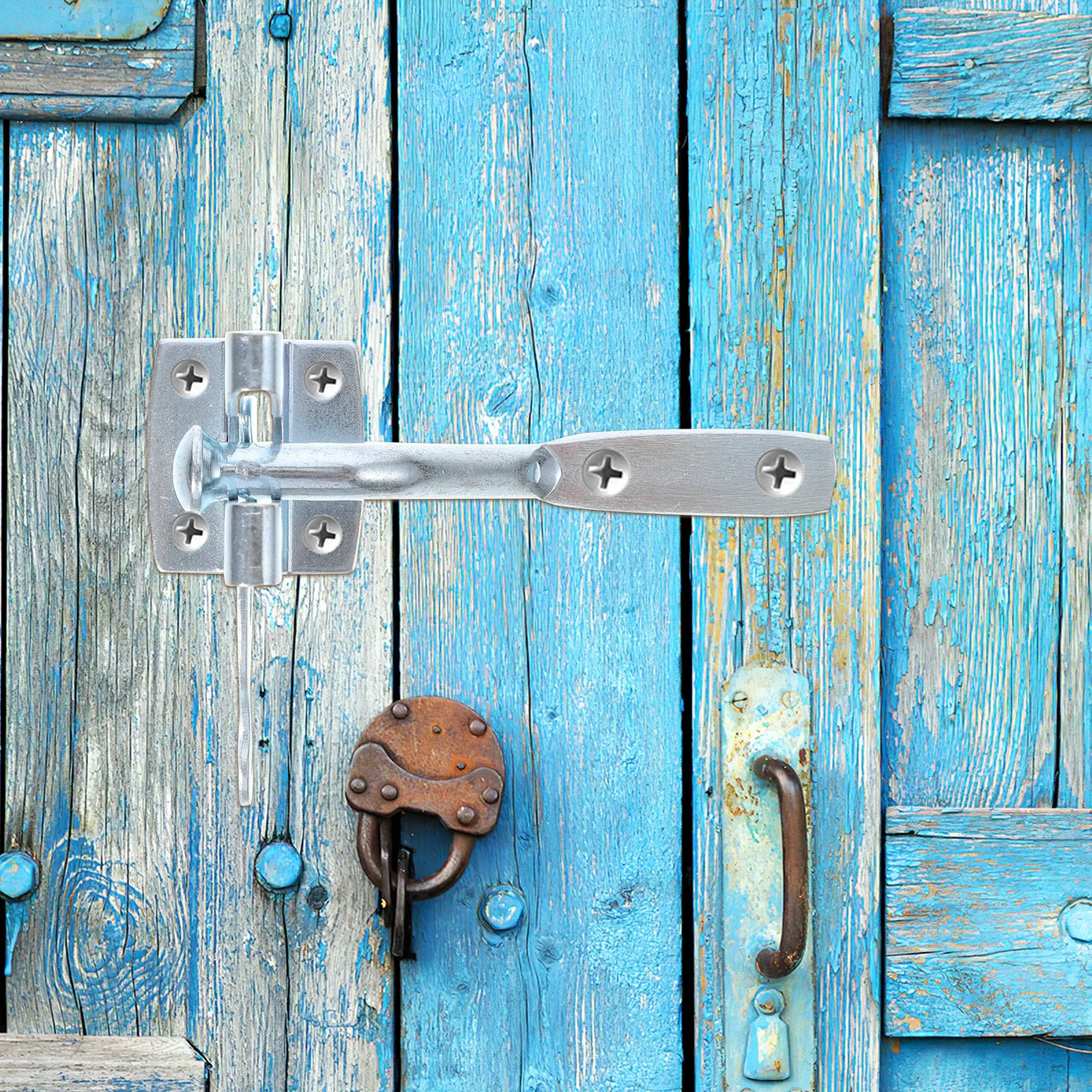 

Automatic Gate Latch Heavy Duty Electroplated Carbon Steel Garden Farm Gate Lock Latch Screws