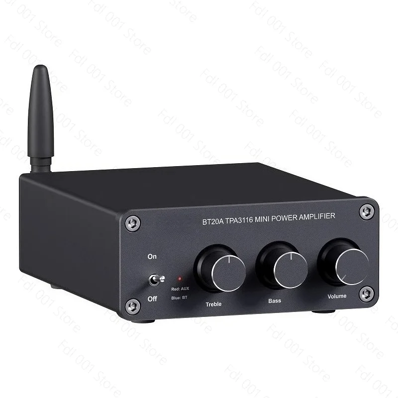BT20A Pro Stereo Amplifier | 100W x2 Bluetooth 5.0 Mini High fidelity Class D Power Amplifier with Bass and Treble Control |