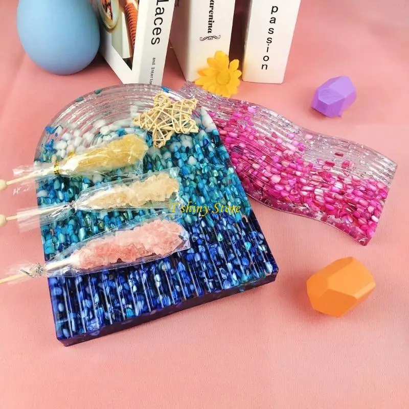 

N58F Simple Geometric Tray Silicone Mold Crafts Mold Easy to Clean