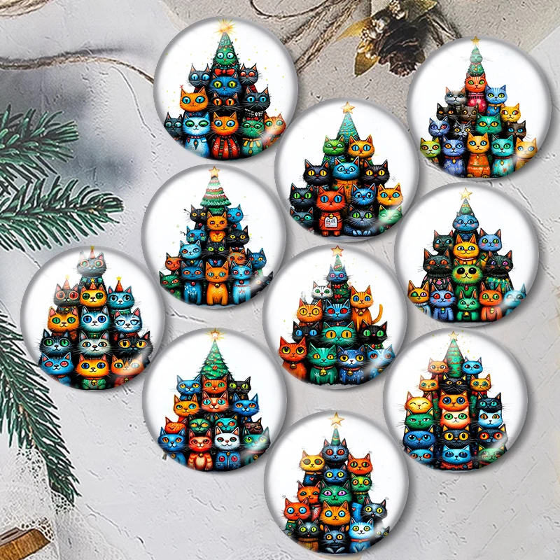 Winter Animals 10pcs 12mm/18mm/20mm/25mm Round photo glass cabochon demo flat back Making findings