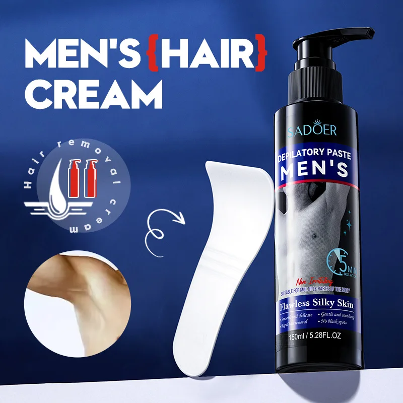 SADOER Hair Removal Cream Silky Clear Depilatory Cream Smooth Skincare Men  Body Care Quick Hair Removal Liquid Cream