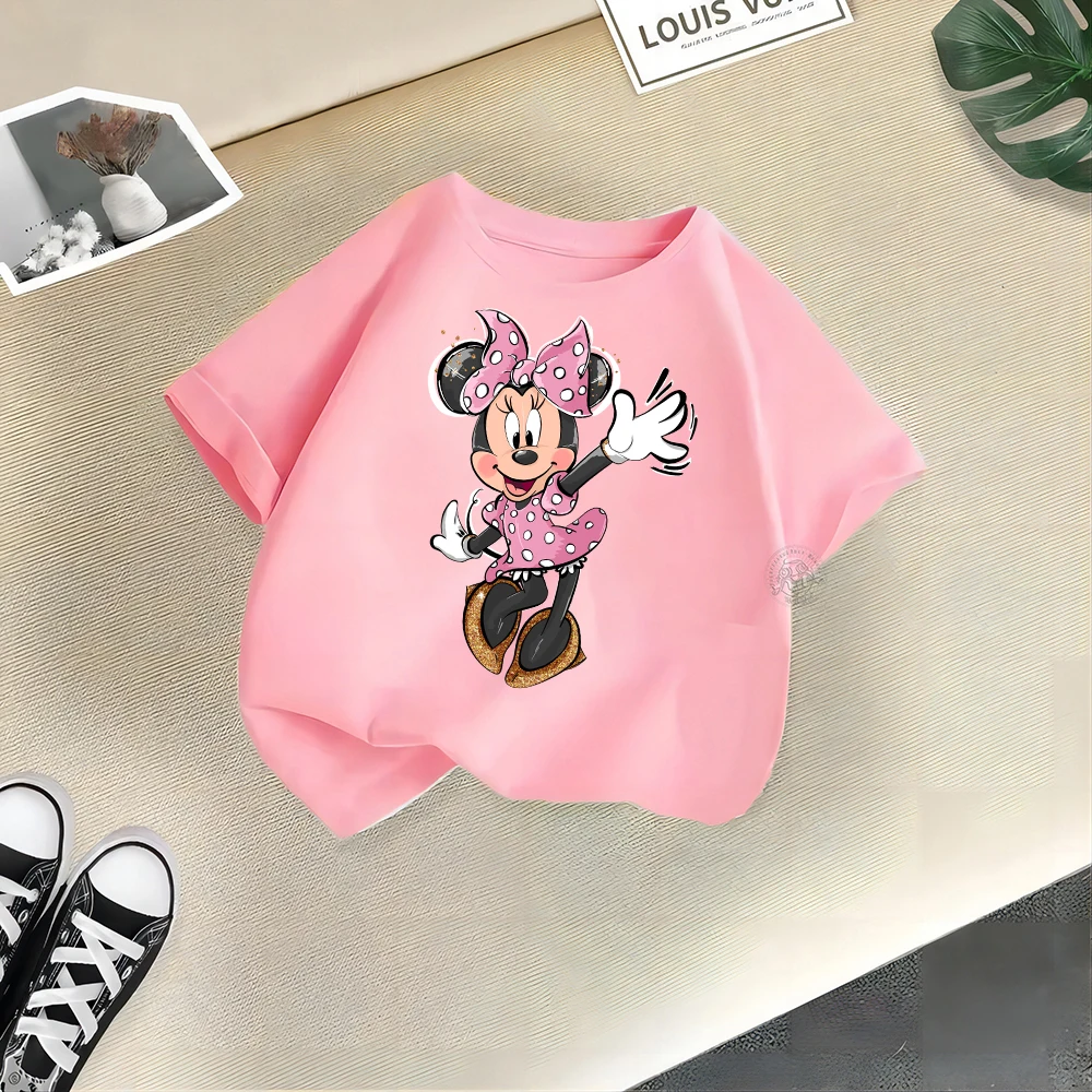 Children's trendy pure cotton t-shirt for boys and girls, short sleeved summer new western-style children's cartoon print Korean