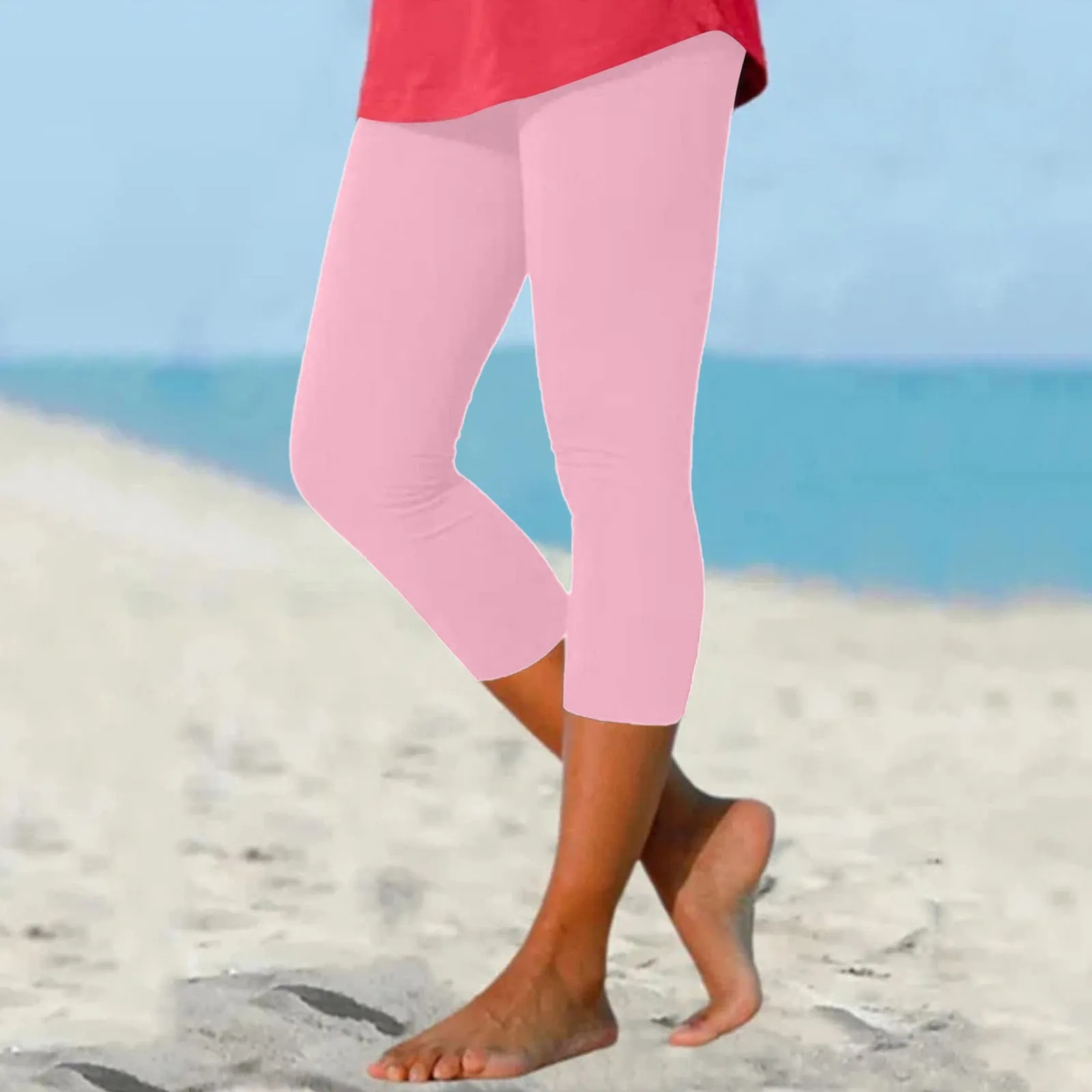 

Candy Color Summer Casual Leggings For Womens Fashion Leisure High Stretch Cropped Pants Sports Yoga Pants Tight Leggings Outfit