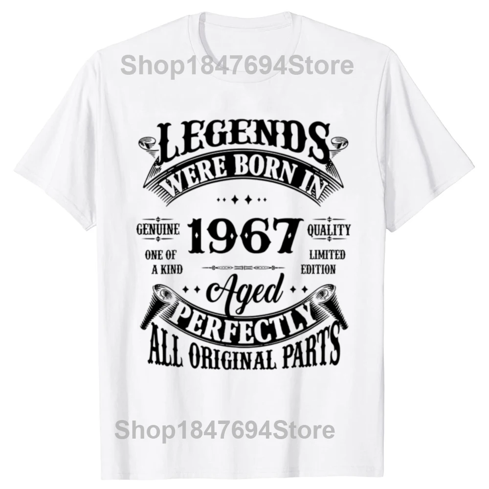 Made In 1967 T Shirts 57 Years Birthday Gift Funny Unisex Graphic Fashion New Cotton Short Sleeve O-Neck Harajuku T-shirt