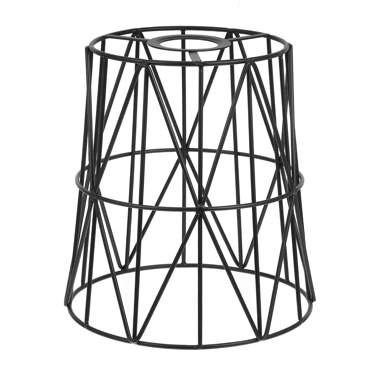

Vintage Lampshade Frame Large Metal Wire Shade for DIY Hanging Light Industrial Retro Design Durable Sturdy Replacement Suitable