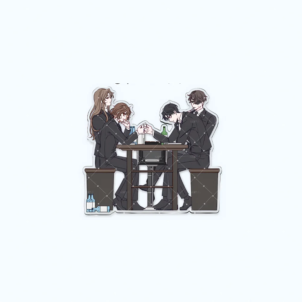 15cm Koreanischer Ghost Office Anime Acryl-Ständer & Schlüsselanhänger HD-Druck Desktop-Deko Fan-Geschenk