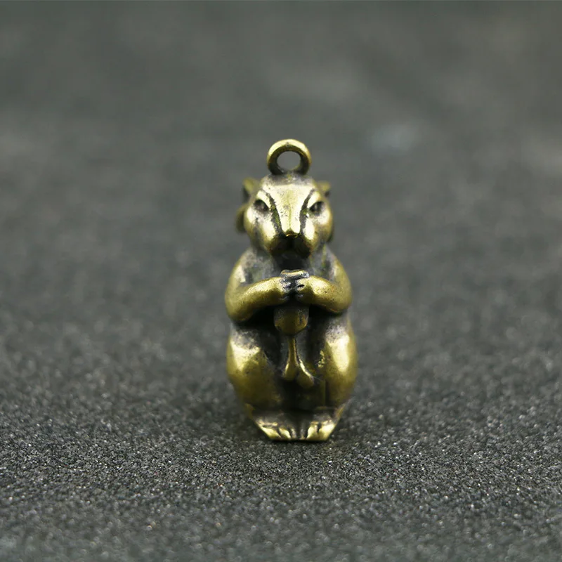 35Mm Small Curio Chinese Bronze 12 Zodiac Animal Rabbit Moneycoin Wealth Pendant