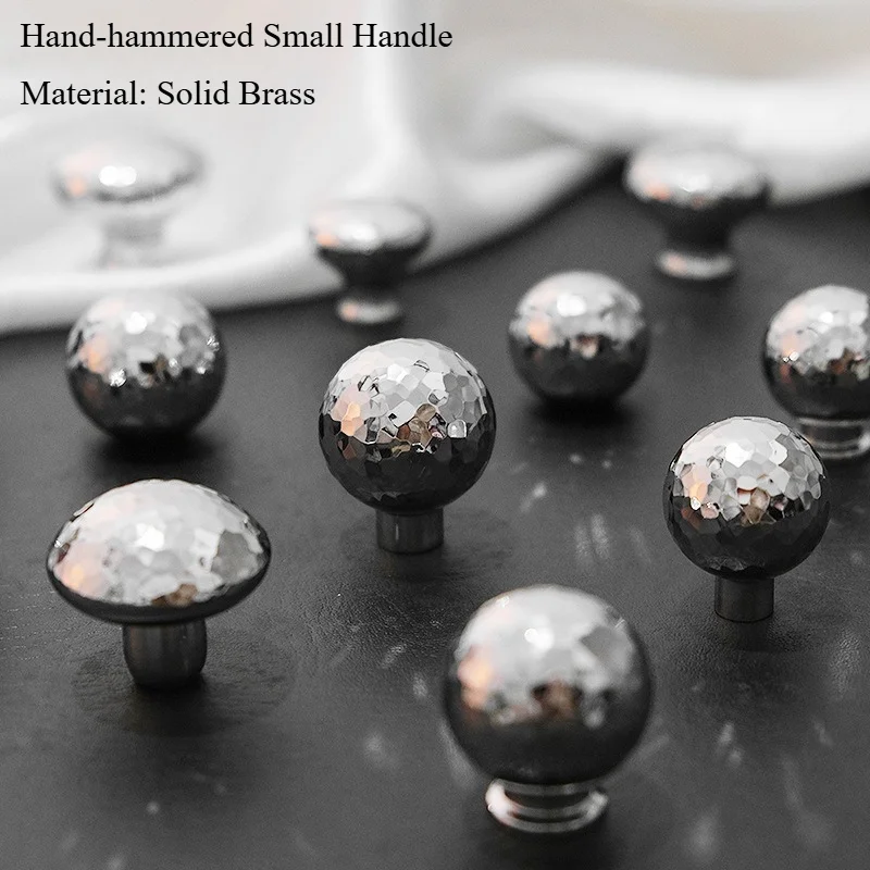 Bright Chrome/Solid Brass Cabinet Long Door Handles Furniture Cupboard Wardrobe Drawer Pull/ Handle with a hand-hammered finish
