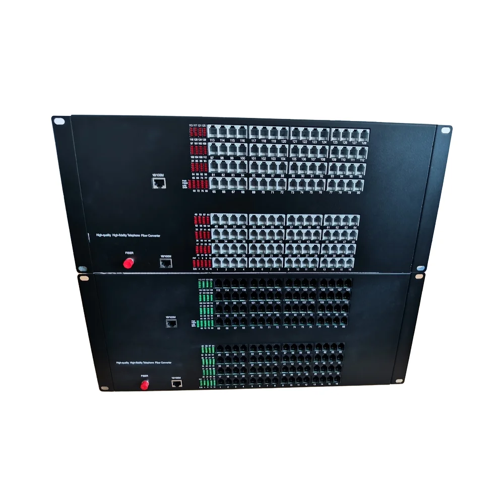 128-Channel Fiber Optical Telephone Converter PCM Multiplexer Audio Video Converter Splitters Telephone Splitters & Converters