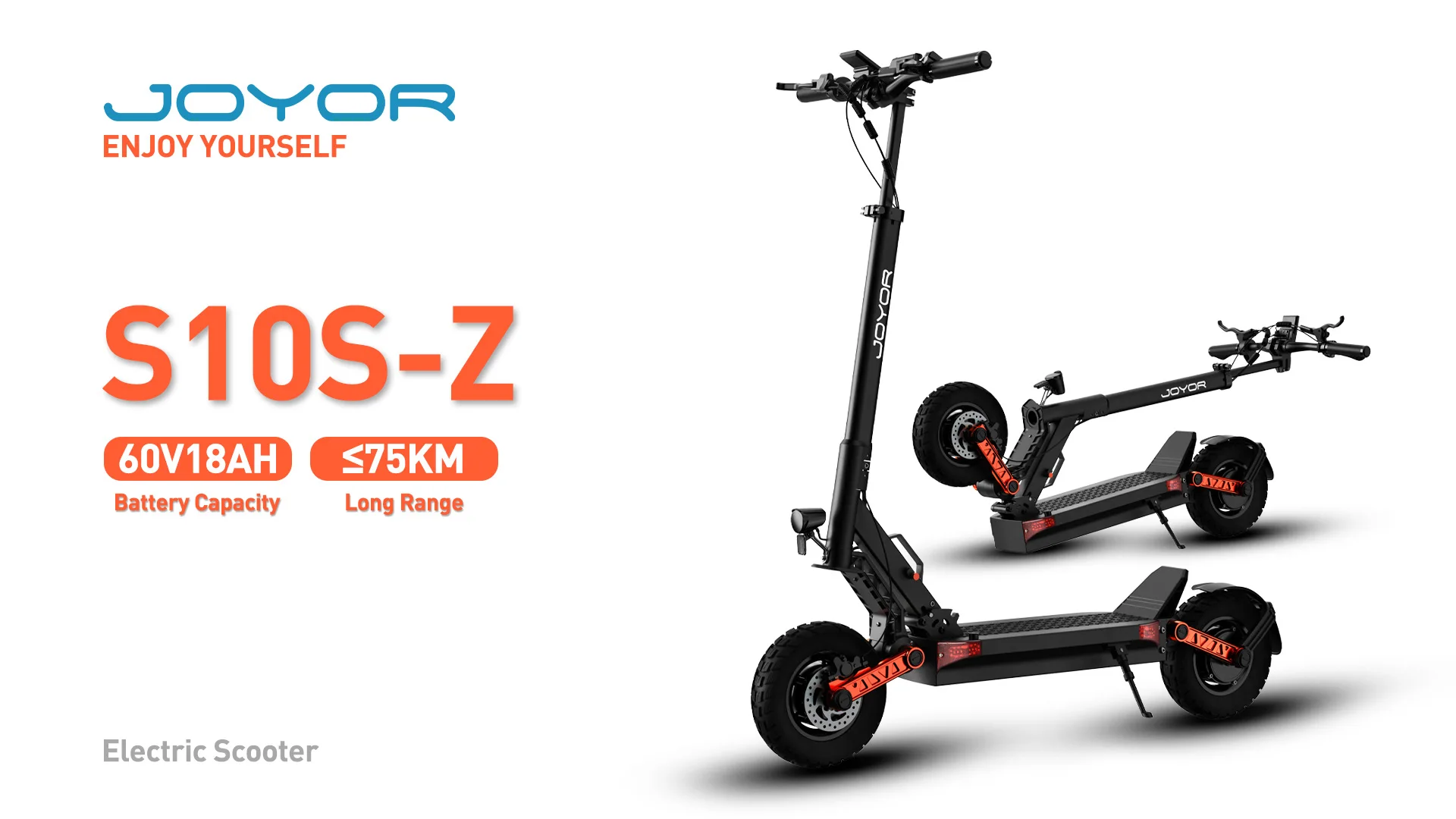 JOYOR S10-S-Z Elektroroller für Erwachsene, faltbarer E-Scooter, 10 Zoll Luftreifen, All-Terrain E-Scooter – Detail 1